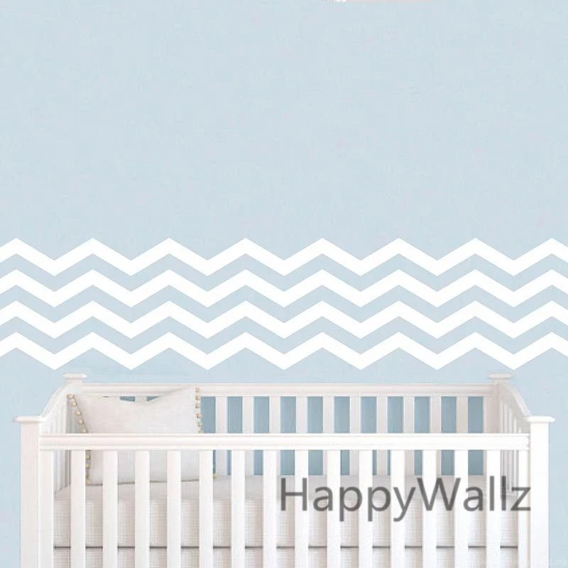 DIY Chevron Wall Sticker Chevron Stripe Wall Decals Modern Mural ...
