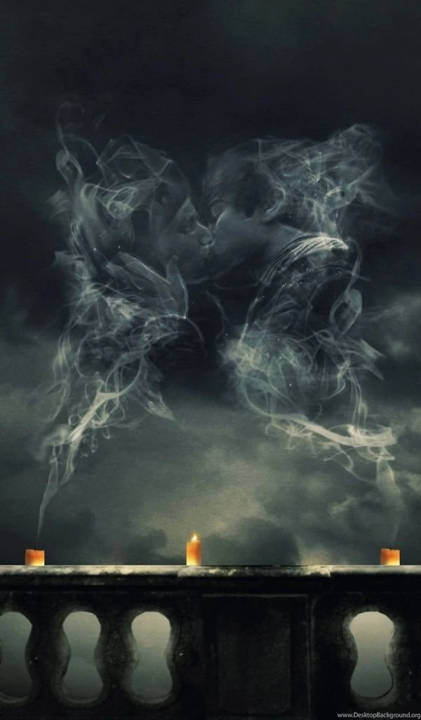 600x1024 Kissing Couple Smoke Illusion Galaxy Tab 2 Wallpapers