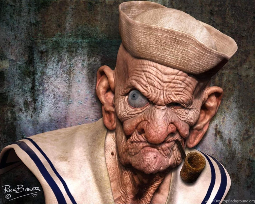 Old Ugly Popeye Alt Art Artwork Hd Wallpapers (