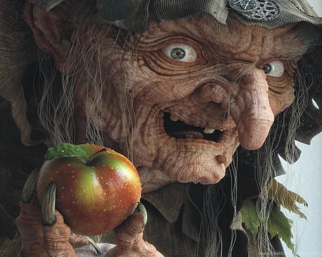 Ugly Witch With Apple Wallpapers WallpaperFav.com