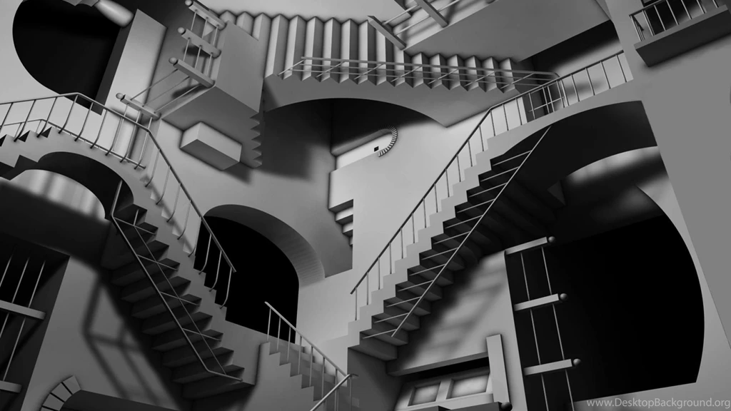 Cgi Labyrinth Mc Escher Artwork Wallpapers (
