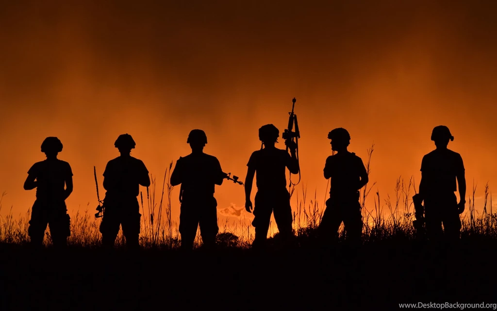 Sunset Soldiers HDWallpaperFX