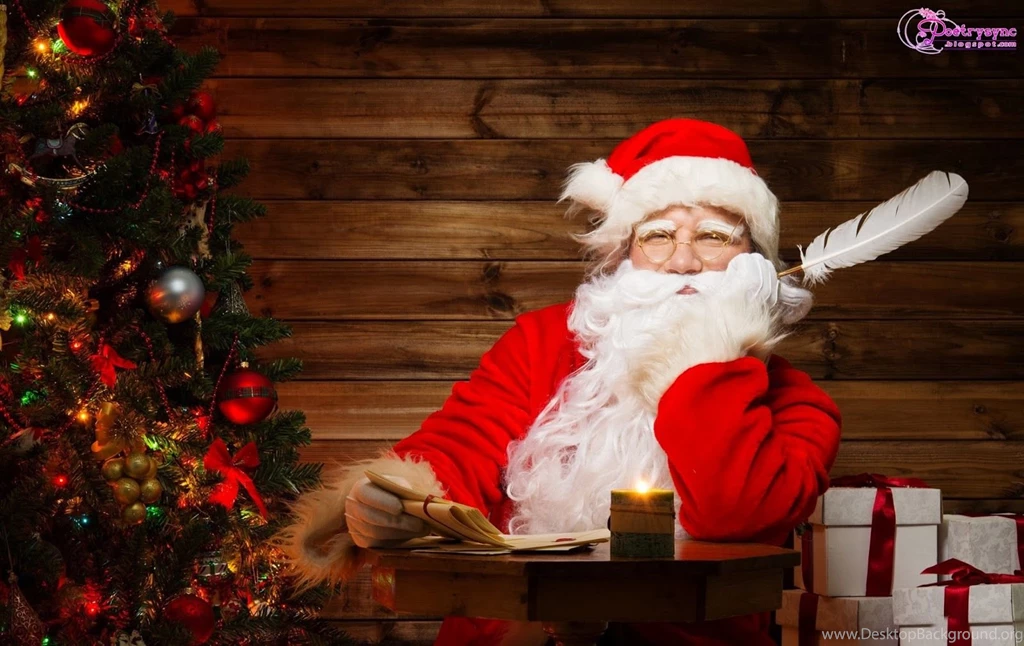 Christmas Wishes And Greetings Wallpapers With Santa Claus