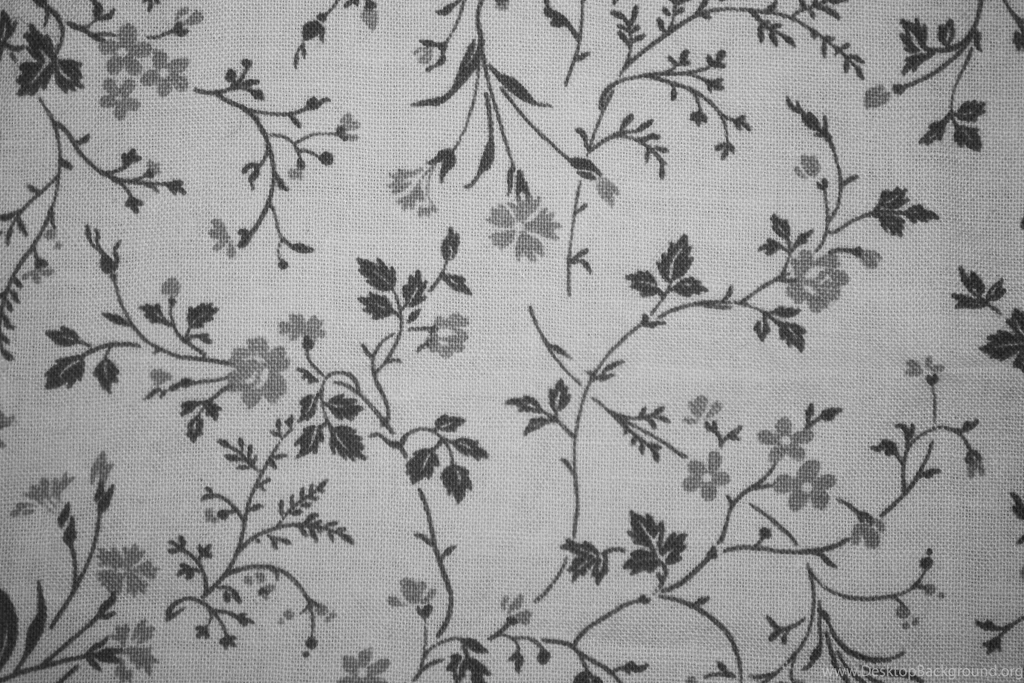 Gray On White Floral Print Fabric Texture Picture