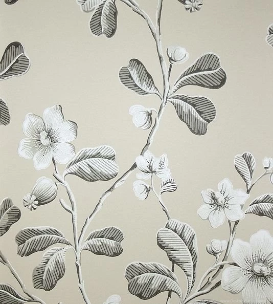 Grey Floral Wallpapers