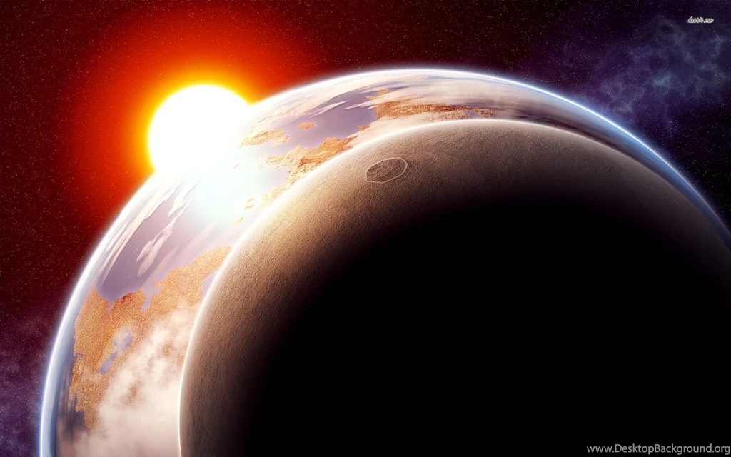 Lunar Eclipse, Moon, Sun, Earth, Fantasy, 1920x1200 HD Wallpapers ...