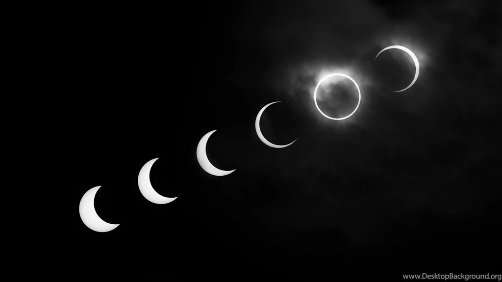 Solar Eclipse Black And White Desktop Wallpapers