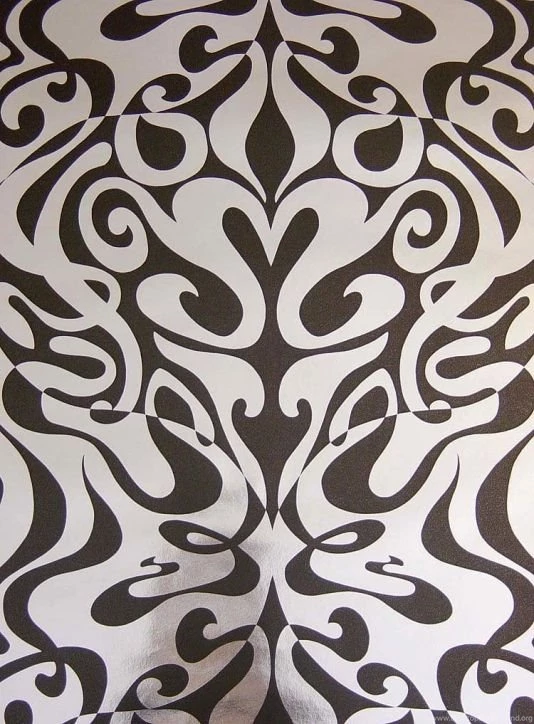 Black/Silver Foil Kaleidoscope Wallpapers