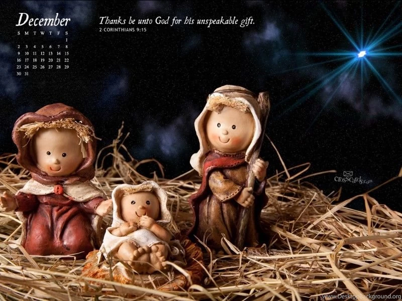 Dec 2012 Nativity Desktop Calendar Free December Wallpapers