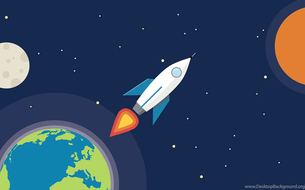 Earth Minimalistic Artwork Moon Outer Space Artwork Rocket Space ...