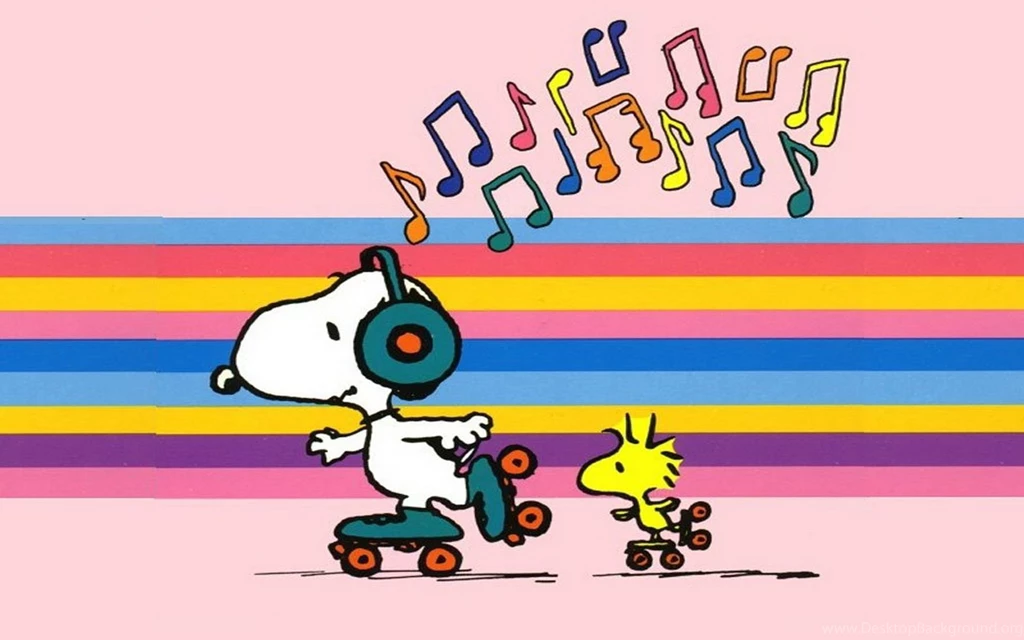 Snoopy Skecting Listen Music Wallpaper.jpg