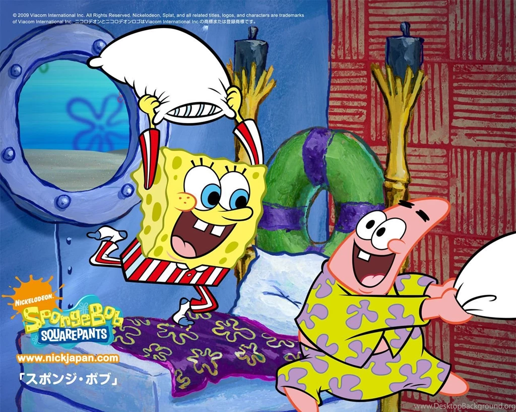 Pillow Fight Spongebob Squarepants Wallpapers (11560360) Fanpop
