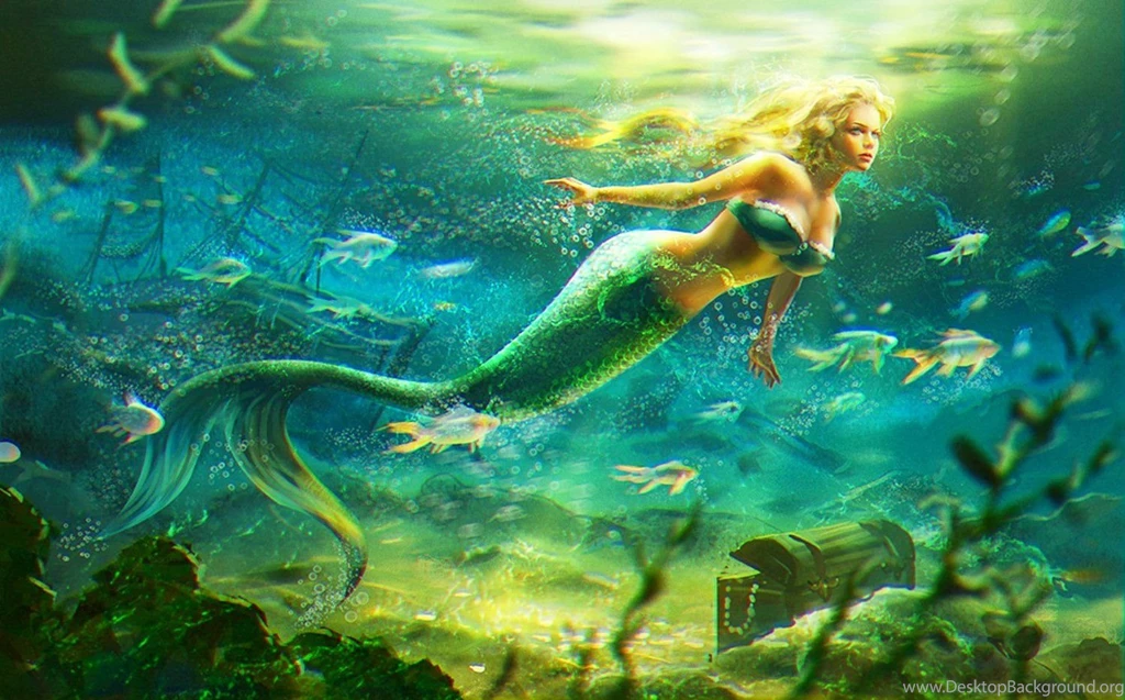Mermaid fantasy water Fish Sea Wallpapers