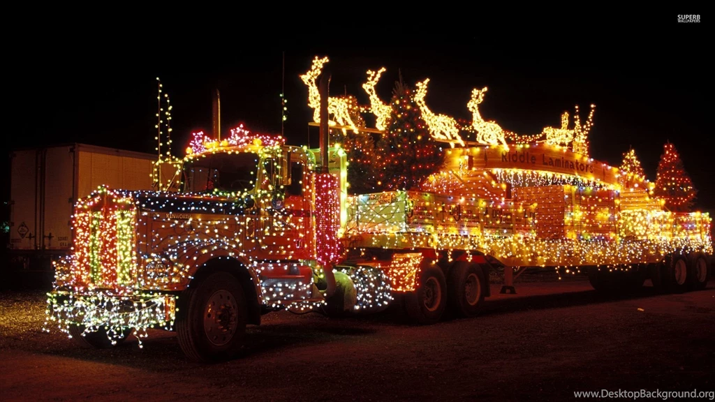 Truck With Christmas Lights Wallpapers Holiday Wallpapers
