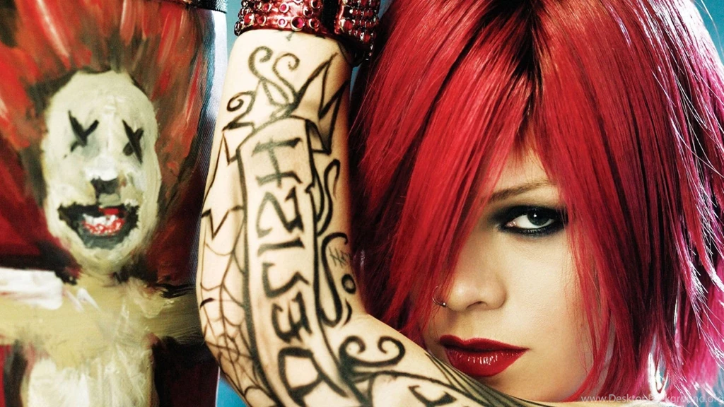TATTOO Girl Lips Lipstick Red Hair Wallpapers