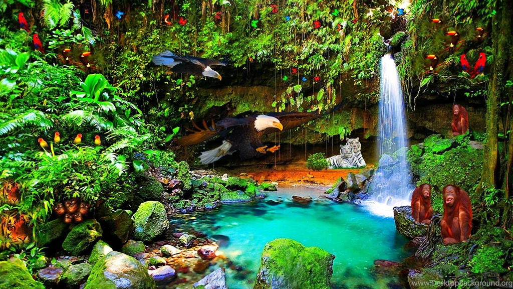 BEAUTIFUL WATERFALLS WALLPAPER (