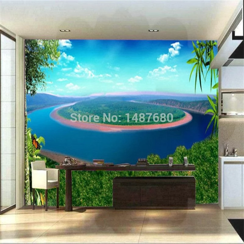 Aliexpress.com : Buy Mop Water Custom Made Landscape Painting 3d ...