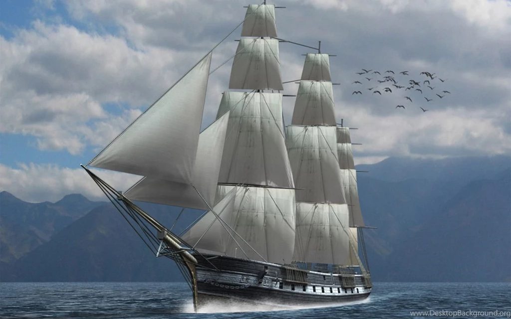 Wallpapers Old Boats Sailing Ship Blue Ocean 1440x900