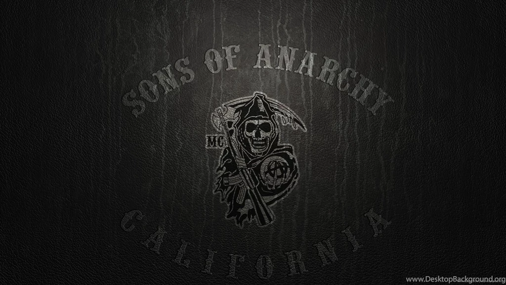 Download 2560x1440 Sons Of Anarchy Logo On Leather Wallpapers