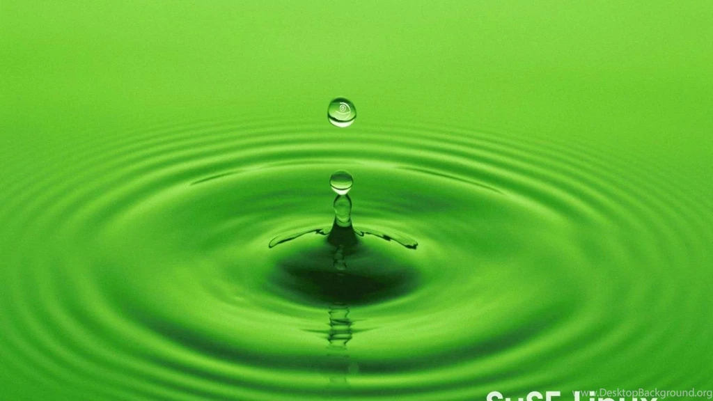 GREEN DROP SUSE LINUX WALLPAPER (