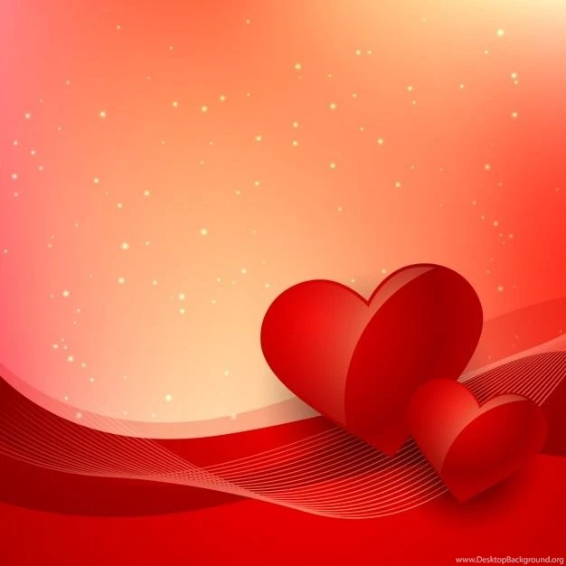 Red Valentines Backgrounds With Waves And Hearts Vector