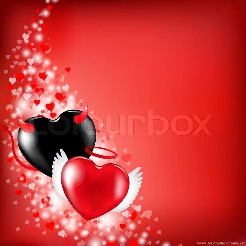 Heart Valentines Background, Vector Illustration