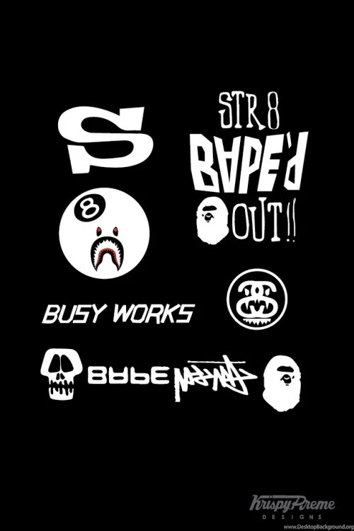 Krispypreme Stussy X Bape Iphone Desktop Background