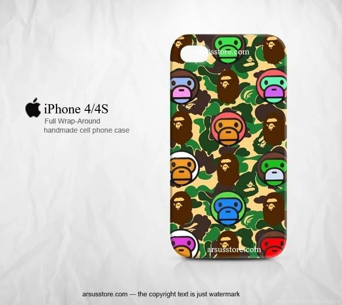 Shoply.com BAPE Baby Milo Pattern Wallpapers iPhone Case 5 5S 5C 4 ...