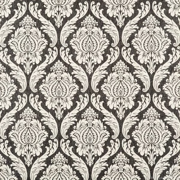 Damascus Wallpapers In Black And Ivory Design By York Wallcoverings