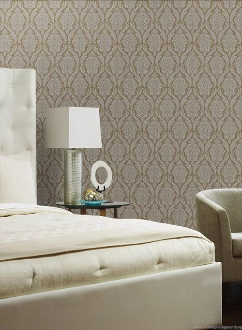 Damascus Wallpapers In Gold And Beige Design By York Wallcoverings ...