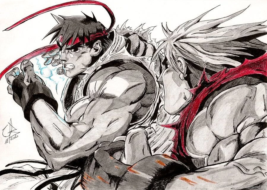 Street Fighter...Ryu Vs Ken By Elrick87 On DeviantArt