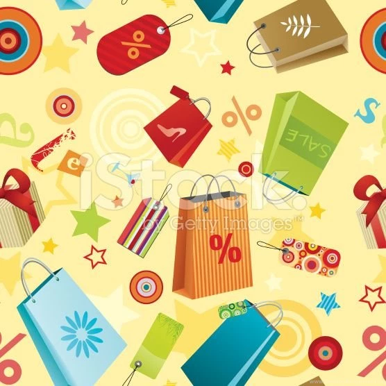 Seamless Shopping Wallpapers Stock Vector Art 9577175 IStock