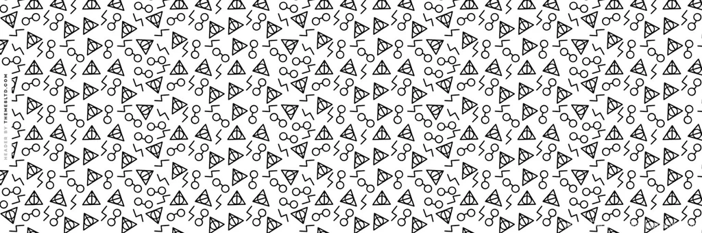 Harry Potter Icons Twitter Header Black & White Wallpapers