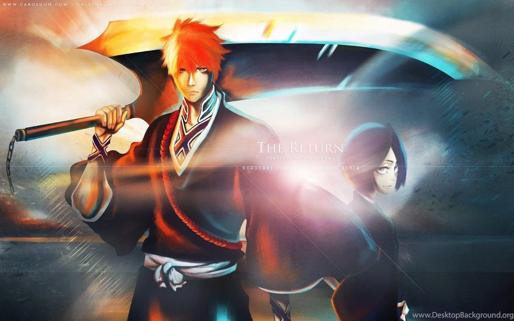 Bleach Kurosaki Ichigo Shinigami Kuchiki Rukia Wallpapers ...
