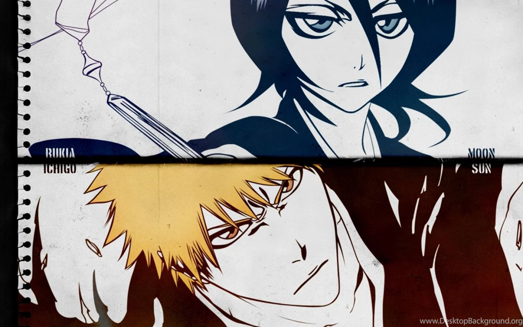 Bleach Kuchiki Rukia Kurosaki Ichigo Wallpapers   (