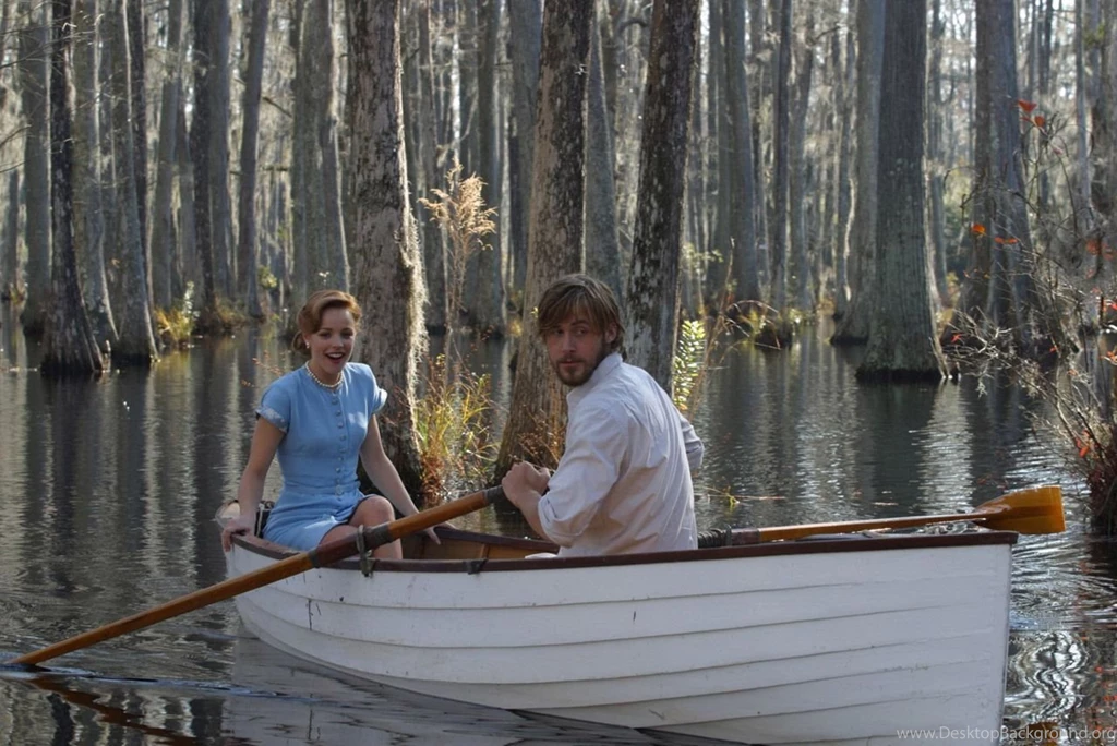 Rachel Mcadams Ryan Gosling The Notebook Blue Dress Row Boats ...