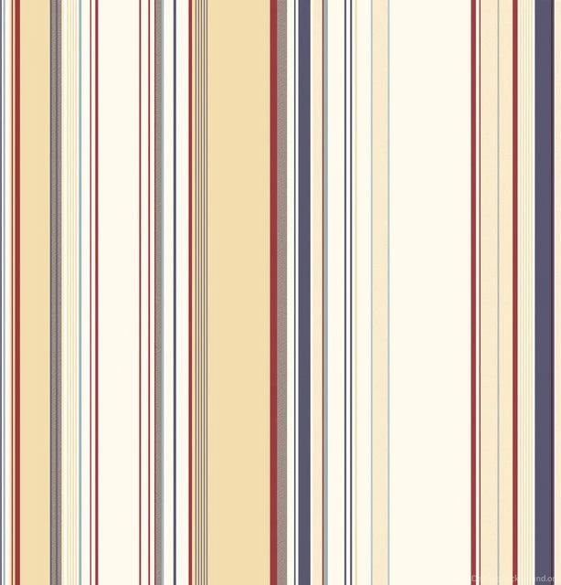 Lookout Navy Stripe Wallpaper, Bolt Traditional Wallpapers By ...