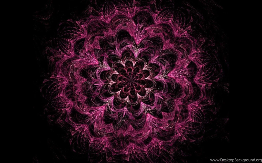 Abstract Flowers Pink Fractals Wallpapers