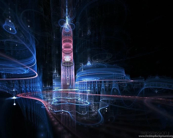 Transmission Beautiful Sci Fi Scene Fractal Art Wallpapers 7 ...