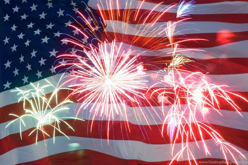 American Flag Fireworks Desktop Backgrounds