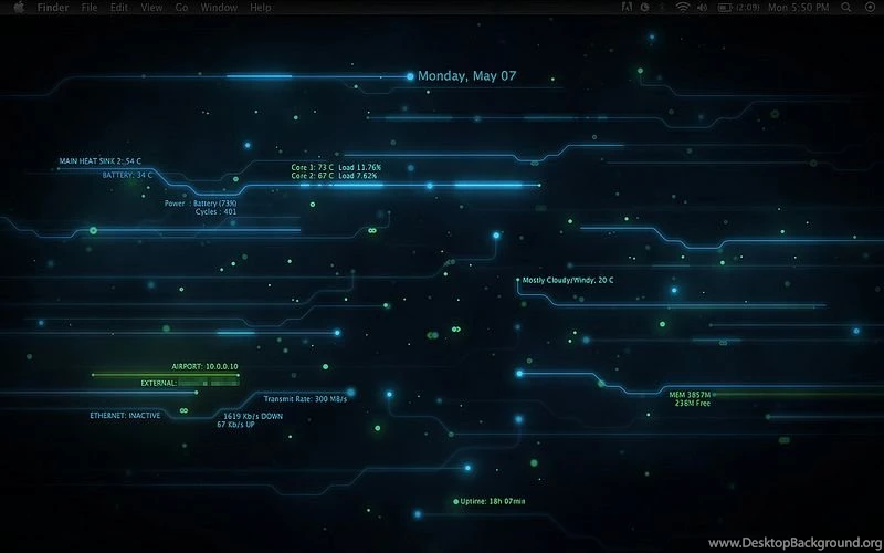 Another Tron Inspired Desktop