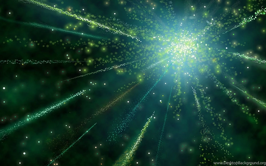 Free Green Fireworks Explosion Computer Desktop Wallpapers