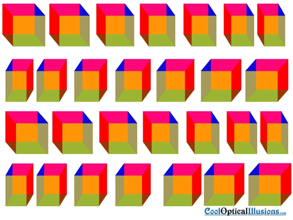 Pretty 3D Color Cubes Optical Illusion Wallpapers