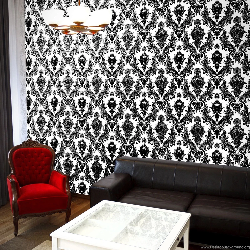 Damsel Self Adhesive Wallpapers In White And Black Design By ...