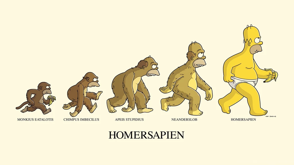 Cartoons The Simpsons The Evolution Of The Homer Sapien Free ...