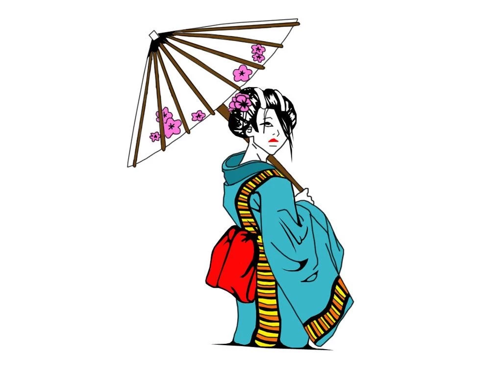 Free Designs   Japanese Geisha Sunshape Tattoo Wallpapers   Cliparts.co