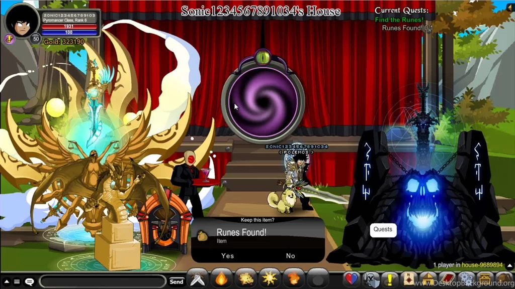 AQWorlds Deleting A Blade Of Awe Rune!   YouTube