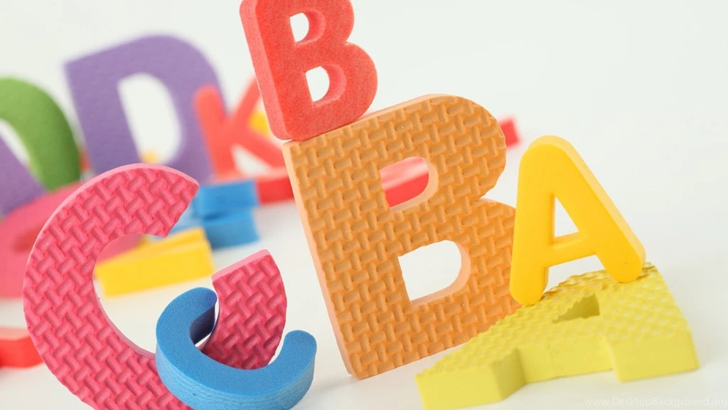 Download Wallpapers 3840x2160 Letter, Variety, Toys, Cognition ...