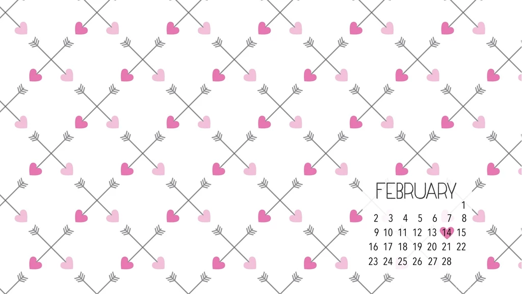 February Desktop Calendar Download   All Things Pretty