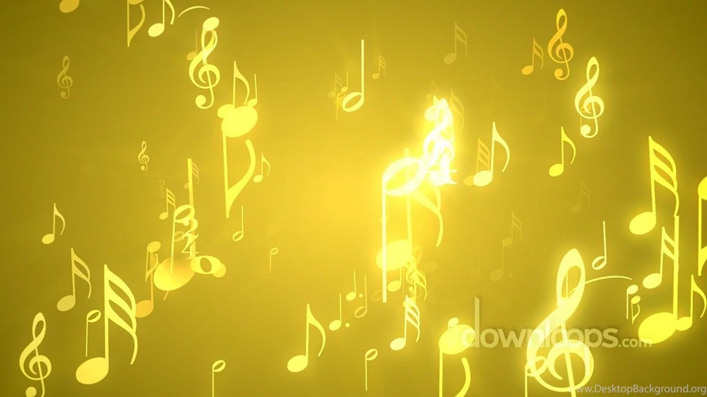 Musical Notes Gold Music Themed Video Loop / Animated Motion ...